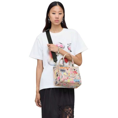 THE PUNK SCRIBBLE CANVAS SMALL TOTE BAG